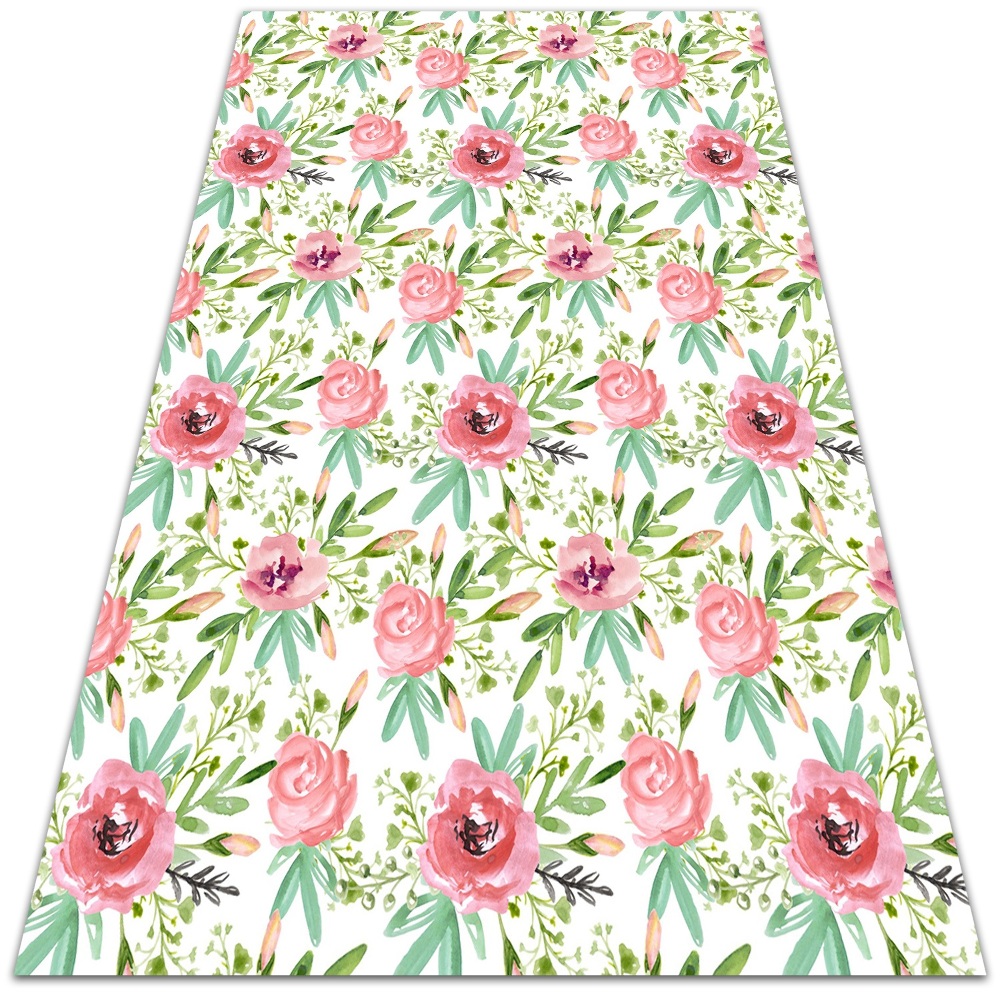 Uniwersalny dywan winylowy Akwarelowe różyczki 140x210 cm
