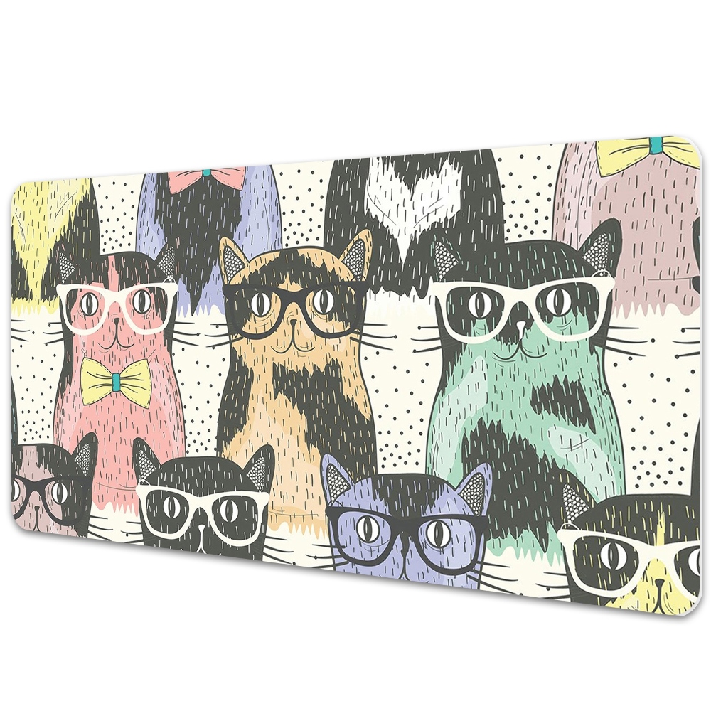 Duża podkładka na biurko dla dzieci Koty 90x45 cm