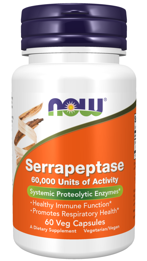 Now® Foods NOW Serrapeptase (serrapeptase), 60 kapsułek roślinnych