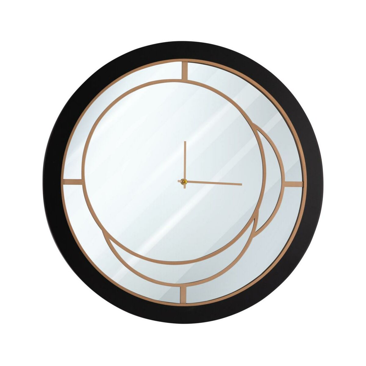 Zegar ścienny 34 śr. 60 cm czarno-srebrny