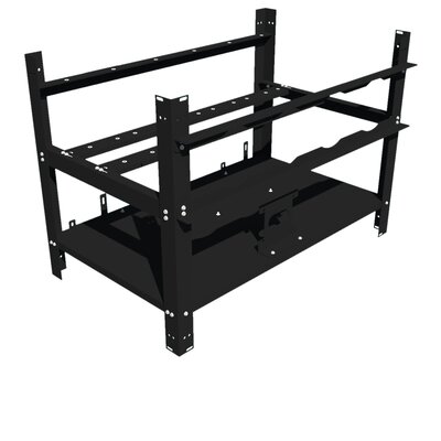 Akyga Stelaż do koparki kryptowalut Akyga AKM061 6 GPU 2 PSU rig czarny bez PSU