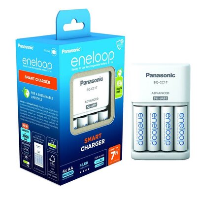 Ładowarka Panasonic Eneloop SMART Charger + 4x AA ENELOOP 2000 mAh/K-KJ17MCD40E -  Raty