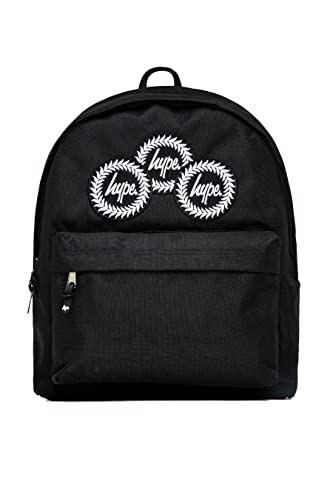 Hype Plecaki szkolne na co dzień dla dzieci chłopców dziewcząt mężczyzn i kobiet, Czarna odznaka 3, Rozmiar Uniwersalny