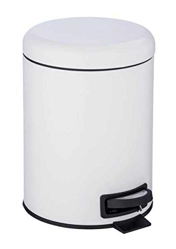 Biały kosz na śmieci Wenko Leman, 5 l
