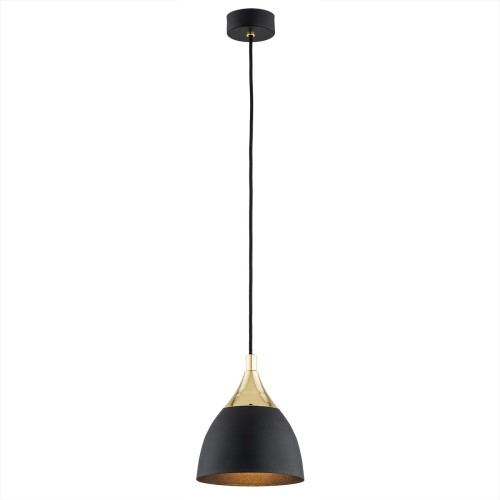 Murano lampa wisząca 1-punktowa czarna/złota 4905AR