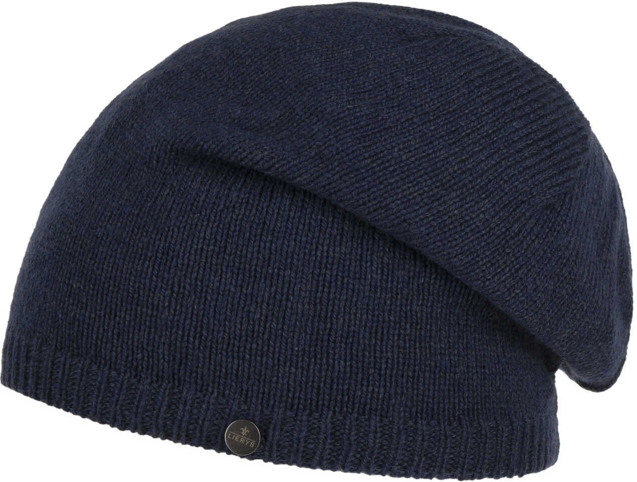 Czapka Beanie Long Merino Kaszmir by Lierys, ciemnoniebieski, One Size