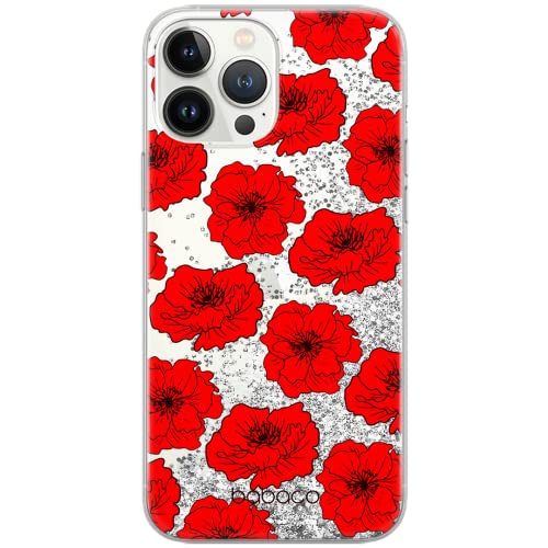 ERT GROUP etui na telefon Apple Iphone 11 PRO, case oryginalny i oficjalnie licencjonowany przez Babaco, wzór Flowers 018, optymalnie dopasowane, z efektem płynnego brokatu