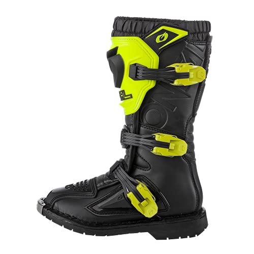 O'Neal Rider Pro Buty motocyklowe, Unisex Dzieci, Żółty NEON, 35 EU