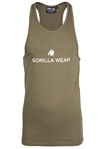 Gorilla Wear - Carter Stretch Tank Top – czarny – Bodybuilding Sport na co dzień, czas wolny z nadrukiem logo, lekki i wygodny dla optymalnego ruchu z bawełny i elastanu