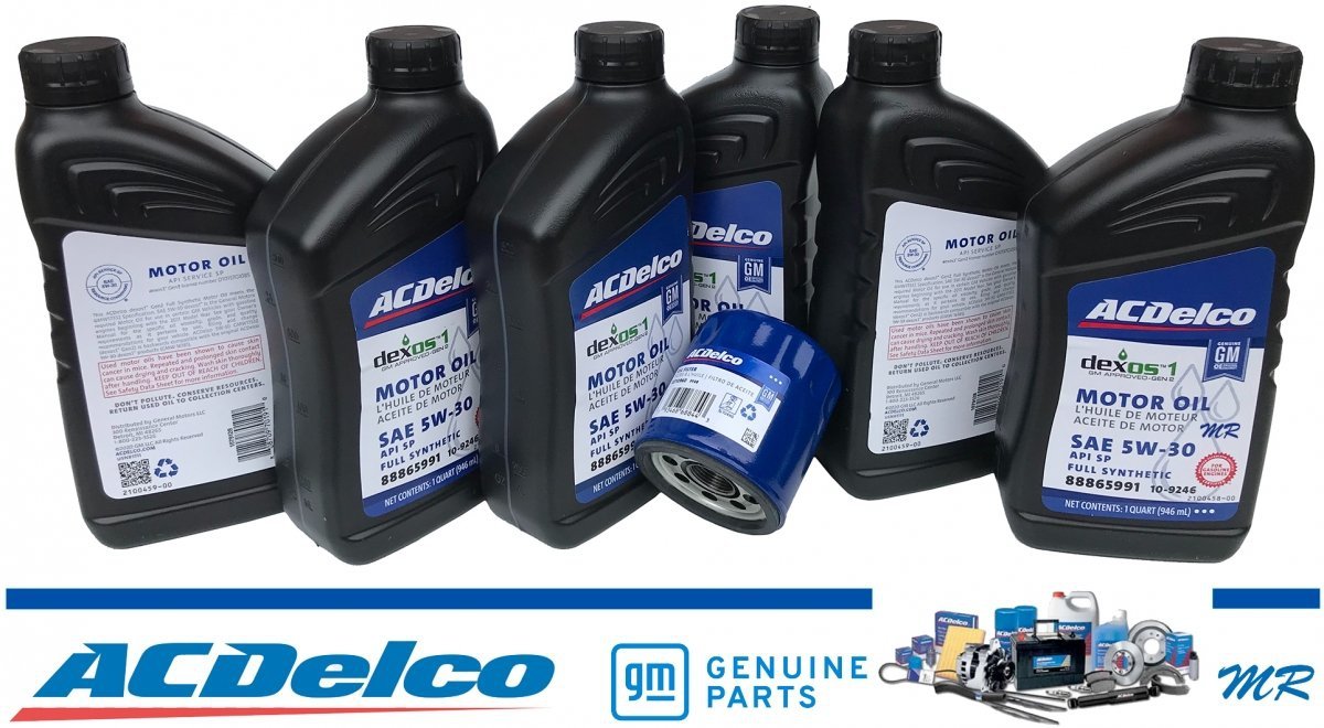 Filtr + olej ACDelco 5W30 Buick Allure 5,3 V8