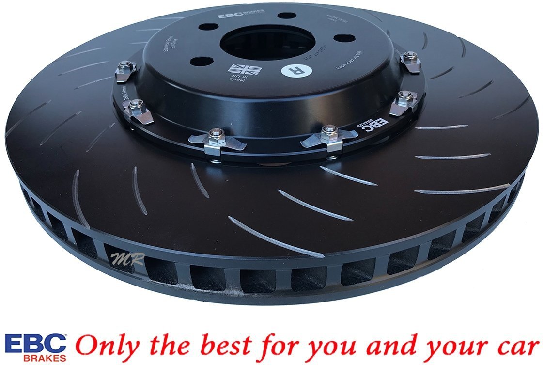 Przednia SPORTOWA pływająca 2-częściowa tarcza hamulcowa EBC seria Racing Ford Mustang 5,0 V8 2015-