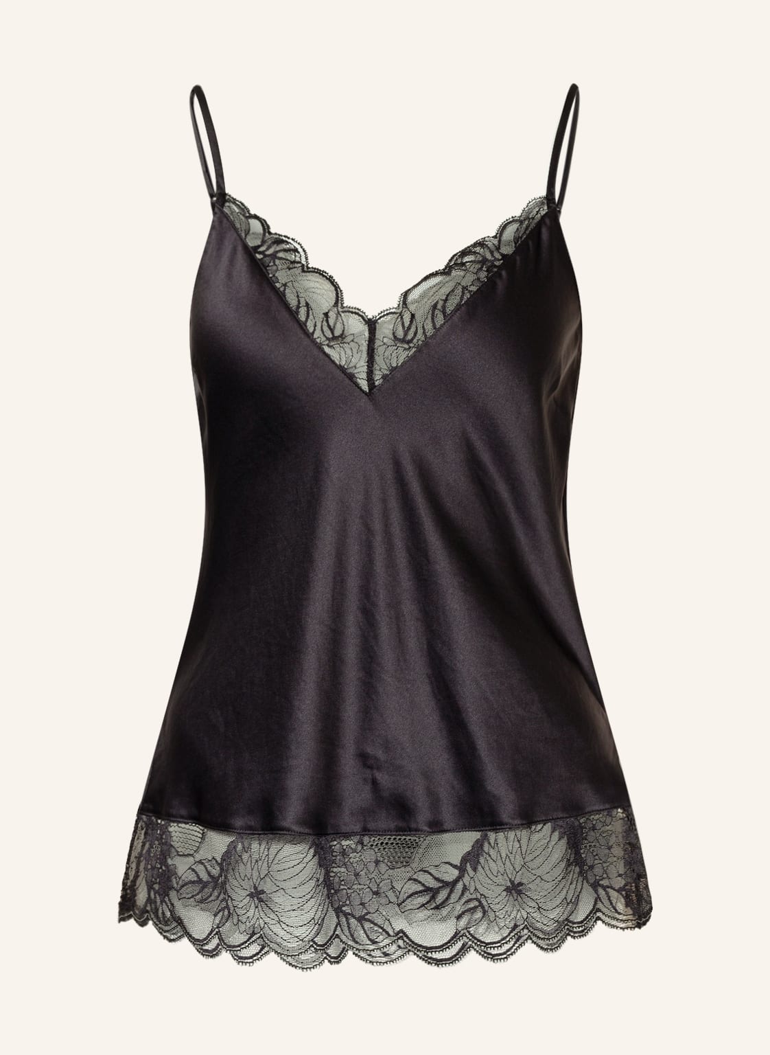 Chantelle Top Od Piżamy Midnight Flowers Z Satyny schwarz