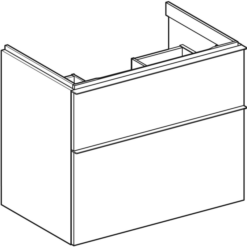 Geberit iCon Szafka podumywalkowa 74x47,6 cm biały połysk/biały mat 502.304.01.1