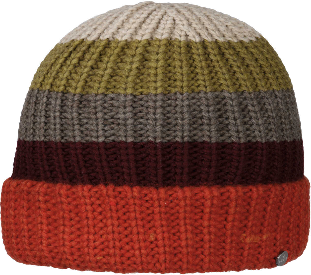Czapka z Mankietem Colour Stripes by Lierys, pomarańczowy, One Size