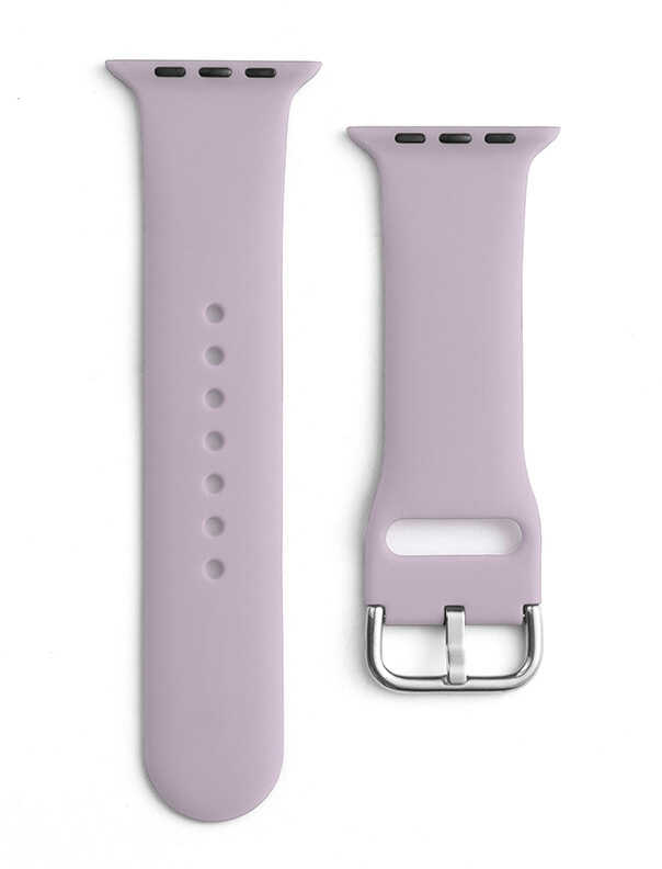 Silicone Strap APS silikonowa opaska do Watch 8 / 7 / 6 / 5 / 4 / 3 / 2 / SE (41 / 40 / 38mm) pasek bransoleta do zegarka fioletowy