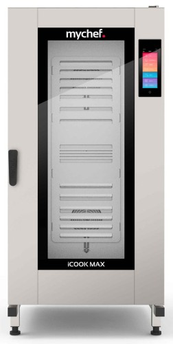 Piec konwekcyjno-parowy elektryczny z wózkiem automatyczny system myjący 20xGN2/1 65,7 kW 400 V Mychef iCook MAX 202E Resto Quality