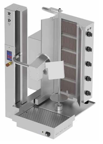 Kebab automatyczny gazowy gyros automatyczny wsad 80 kg 4 palniki RODO4G Resto Quality