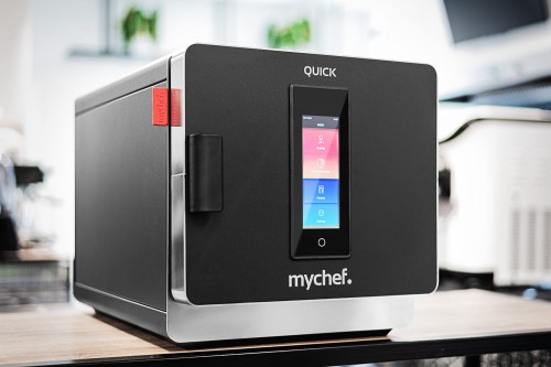 Piec konwekcyjny szybkiego gotowania ogrzewanie nadmuchowe dotykowy panel sterowania 3,6 kW 230V 397x598x410 mm QUICK 1T BLACK Resto Quality