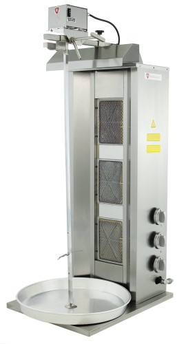 Gyros opiekacz gazowy do kebaba 3 palniki wsad do 40kg RQ43033 Linia Budget Resto Quality