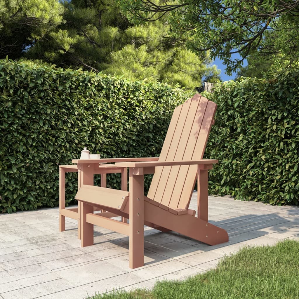 Lumarko Krzesło ogrodowe Adirondack, HDPE, brązowe