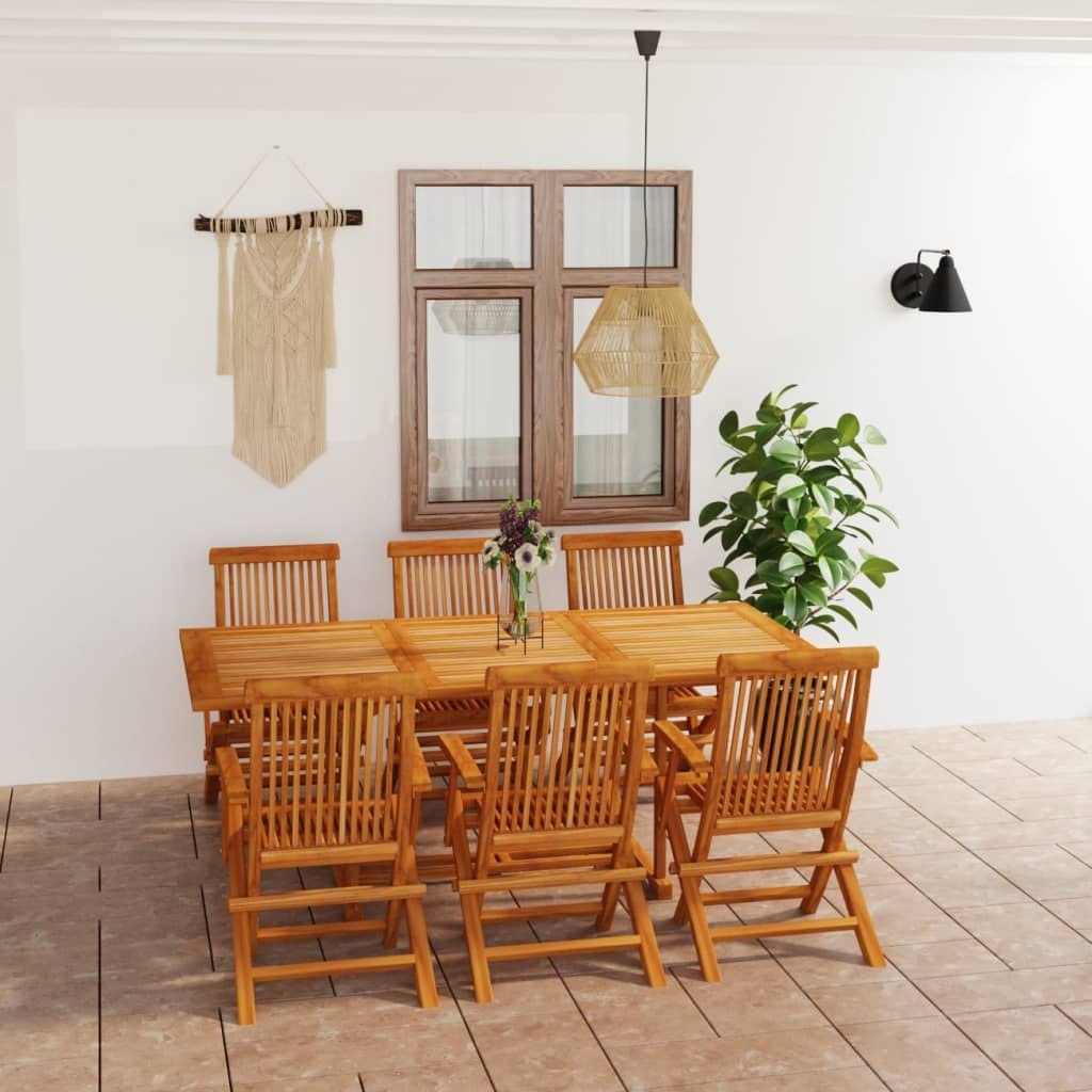 7-cz. zestaw mebli ogrodowych, lite drewno tekowe