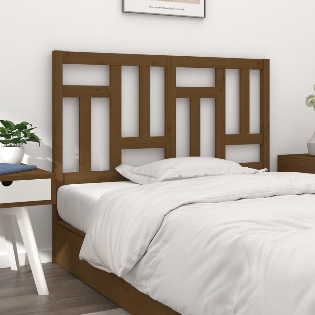Lumarko Wezgłowie łóżka, miodowy brąz, 205,5x4x100 cm, drewno sosnowe