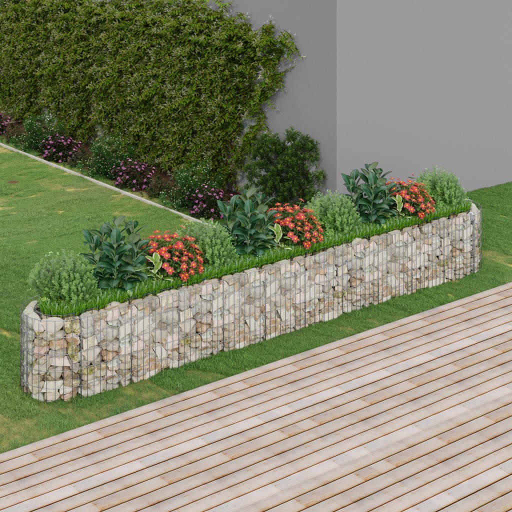 vidaXL Podwyższona donica gabionowa, galwanizowane żelazo 400x50x50 cm