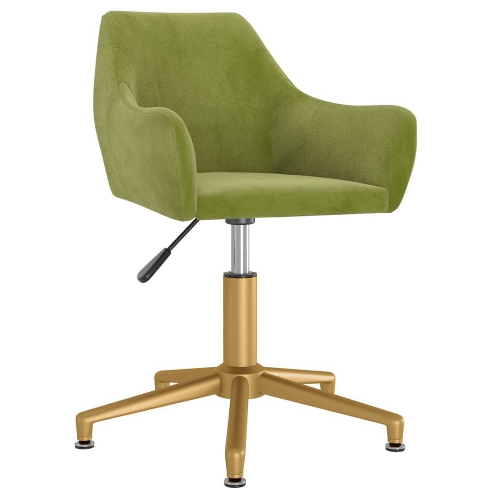 Lumarko Obrotowe krzesło biurowe, jasnozielone, obite aksamitem