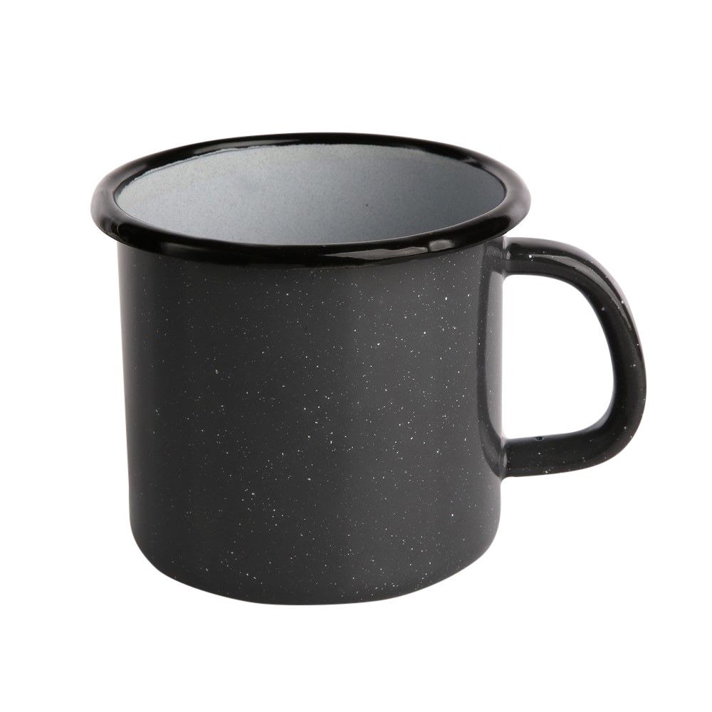 Lumarko Kubek Emaliowany 0,45l Śr.9cm Wys.9cm Szary Nakrapiany