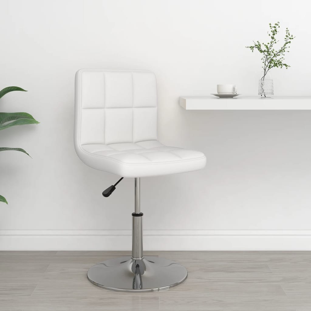 vidaXL Krzesło biurowe, białe, sztuczna skóra