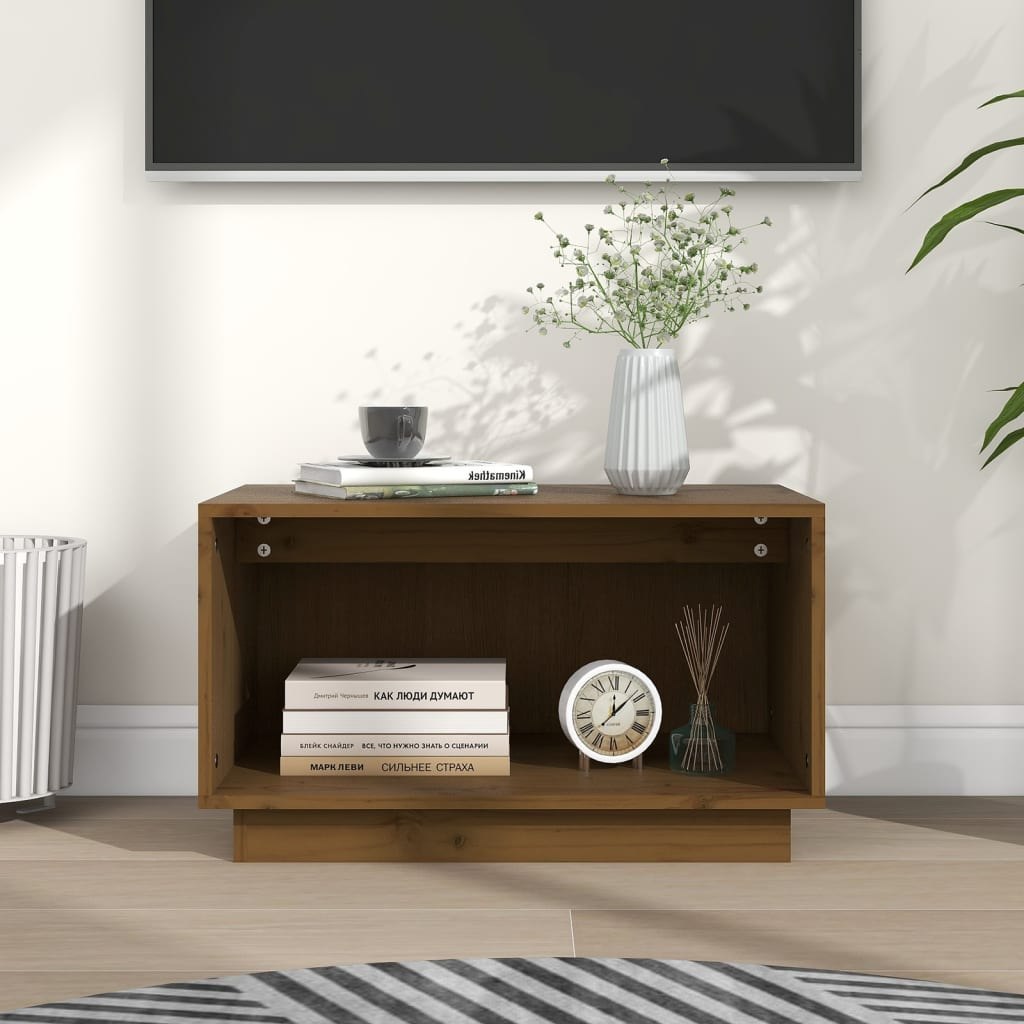 Lumarko Szafka pod telewizor, miodowy brąz, 60x35x35 cm, drewno sosnowe
