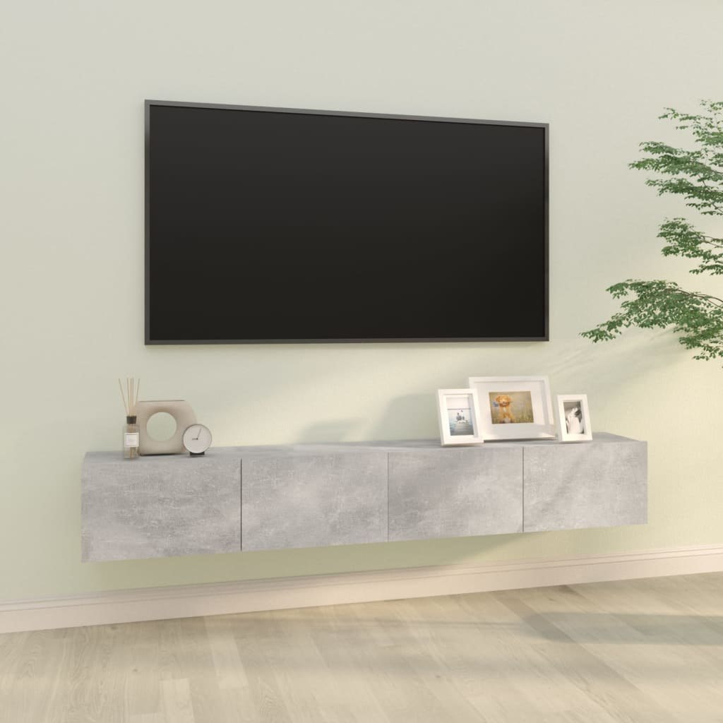 Фото - Підставка / кріплення VidaXL Szafki ścienne pod TV, 2 szt., betonowa szarość, 100x30x30 cm Lumarko! 