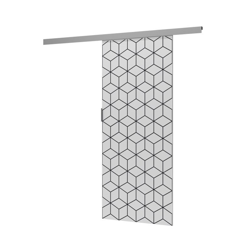 Drzwi Przesuwne Luca Heksagon Naścienne Biel