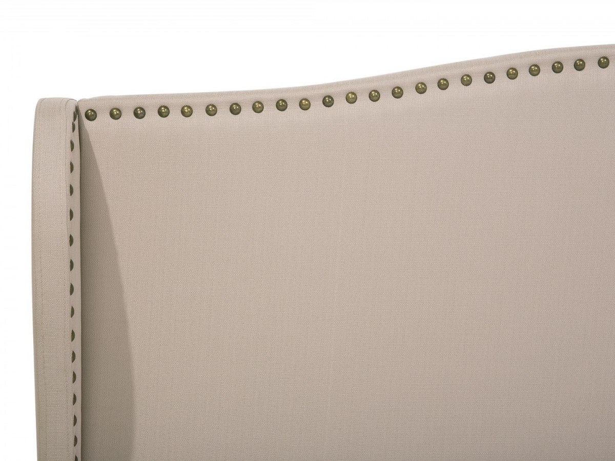 Łóżko Tapicerowane 180 X 200 Cm Beżowe Colmar