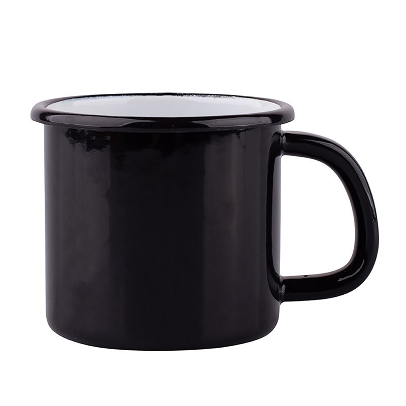 Lumarko Kubek Emaliowany 0,3l Śr.8cm Wys.8cm Czarny