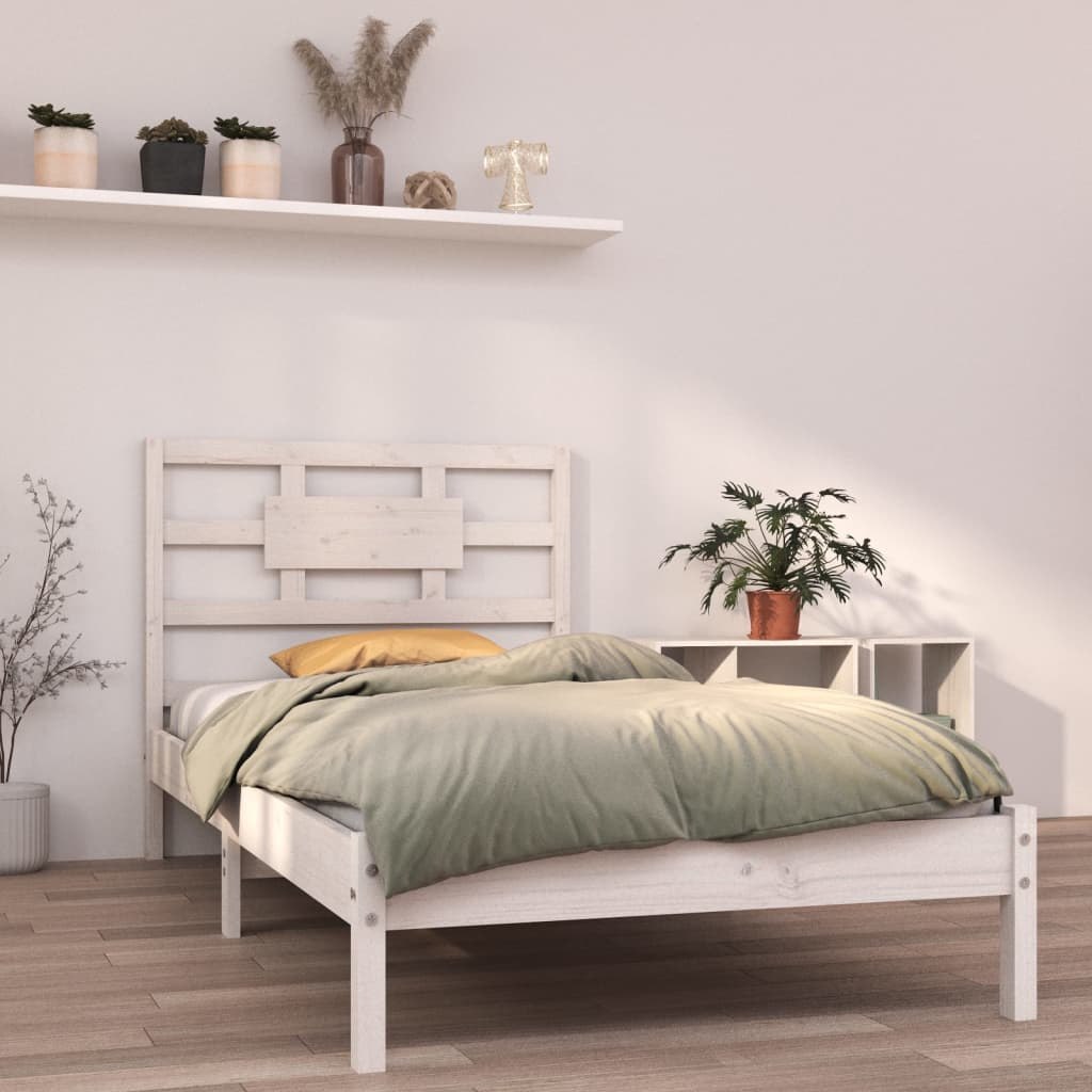 Фото - Ліжко VidaXL Rama łóżka, biała, lite drewno, 90x200 cm Lumarko! 