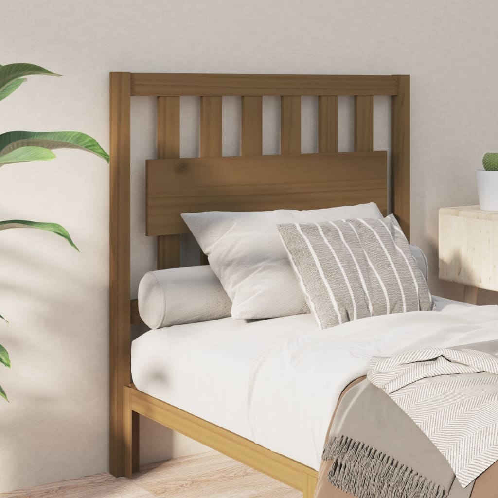 Lumarko Wezgłowie łóżka, miodowy brąz, 95,5x4x100 cm, drewno sosnowe