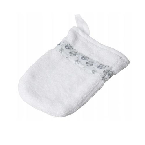 TEGA BABY Rękawica do kąpieli SOWA biała, 1 szt.