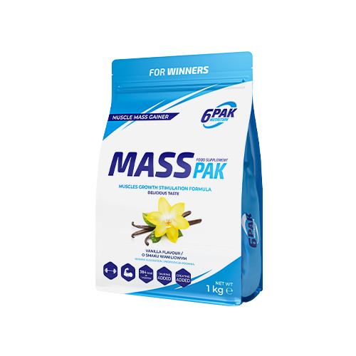 6PAK MassPak - 1000g - Vanilla - Odżywki na masę ( Gainery )