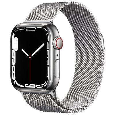Apple Watch 7 GPS + Cellular 45mm Srebrny