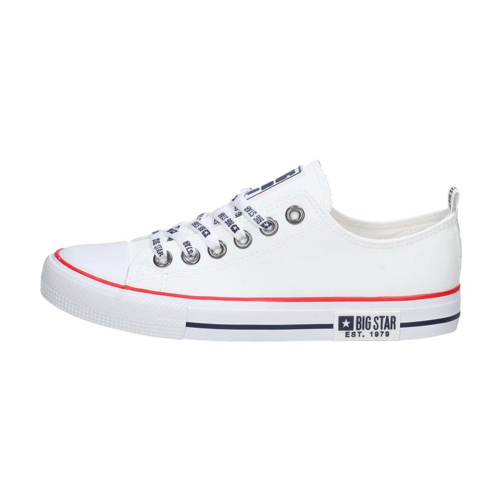 Białe trampki damskie ze skóry eko BIG STAR KK274095