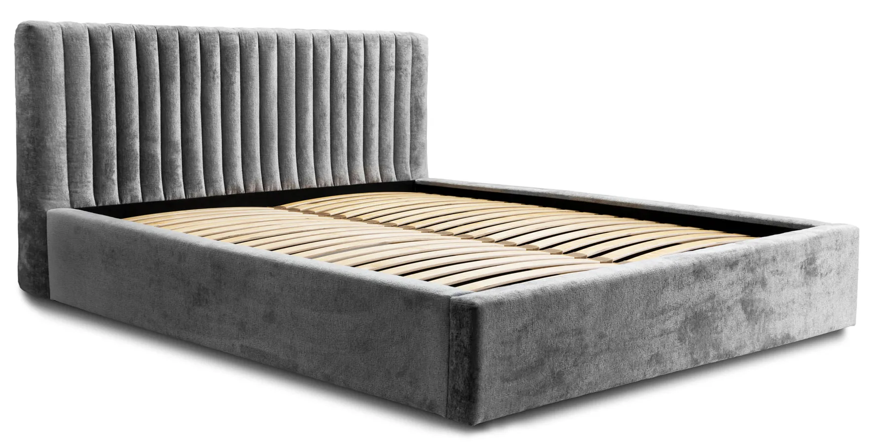 Łóżko dwuosobowe małżeńskie welurowe 160x200 E1-B44