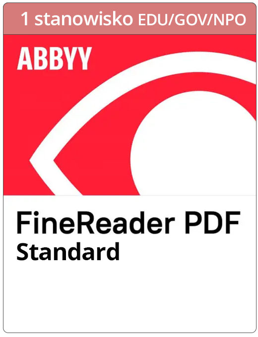 Abbyy FineReader PDF 16 Standard EDU/GOV/NPO (1 stanowisko, 36 miesięcy)