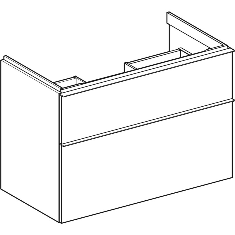 Geberit iCon Szafka podumywalkowa 88,8x47,6 cm biały połysk/chrom 502.305.01.2
