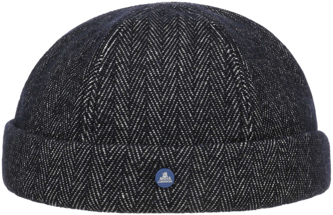 Czapka Dokerka Dark Herringbone by Hammaburg, ciemnoniebieski, XL (60-61 cm)