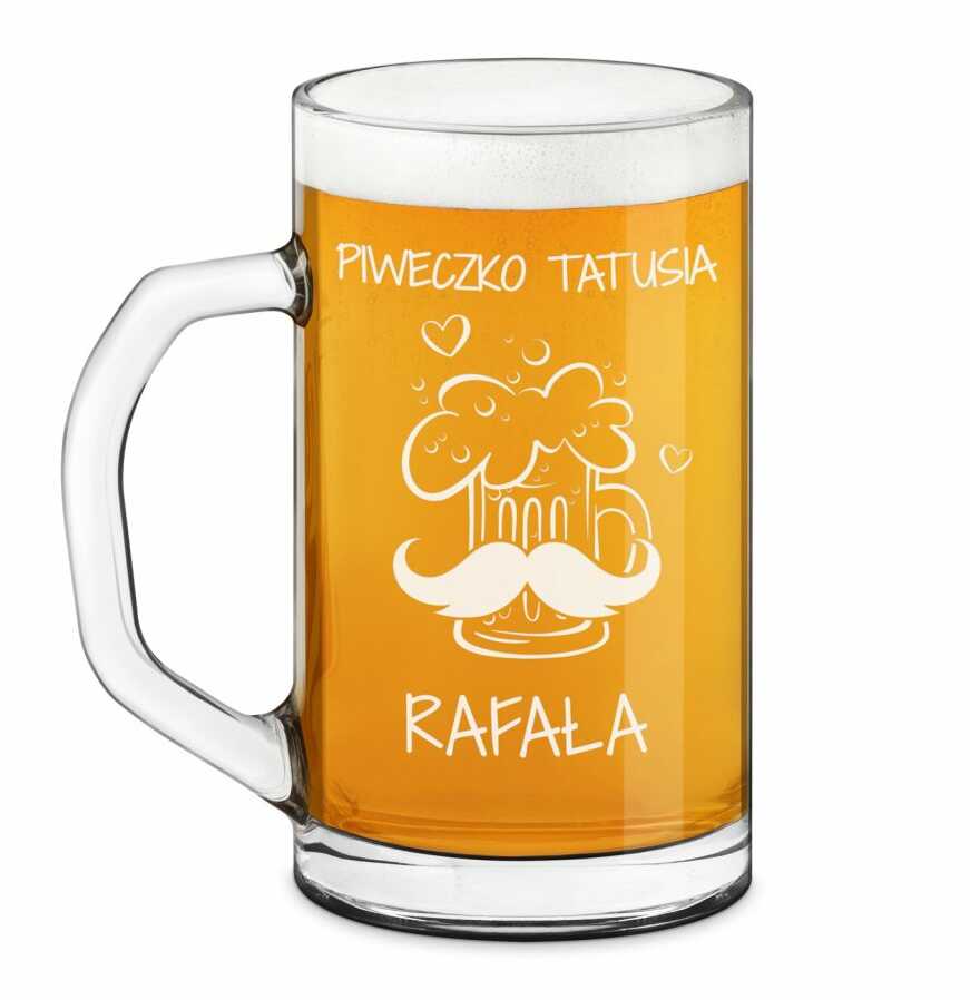 Kufel na piwo prosty z grawerem dla taty