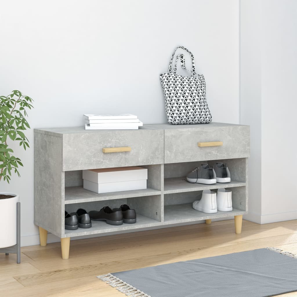 Lumarko Szafka na buty, szarość betonu, 102x35x55 cm