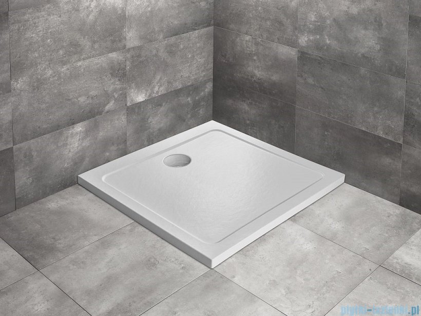 Radaway Doros C Stone brodzik kwadratowy 100x100x4,5 biały SDRC1010-01-04S