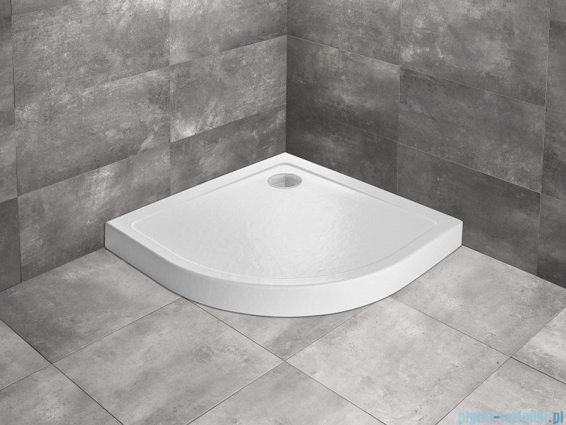 Radaway Doros A Compact Stone  brodzik półokrągły 80x80cm biały SDRA8080-05-04S