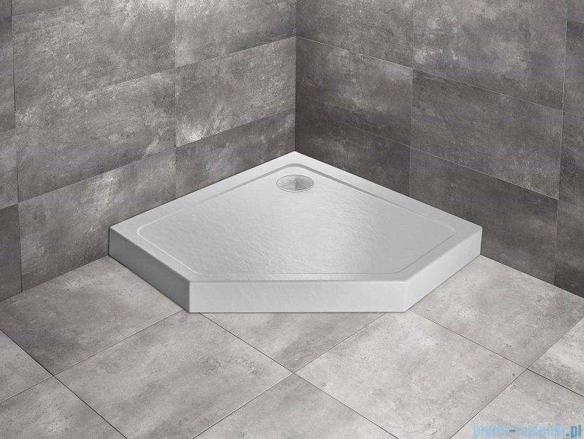 Radaway Doros Pt Compact Stone brodzik pięciokątny 80x80x11,5cm biały SDRPT8080-05-04S